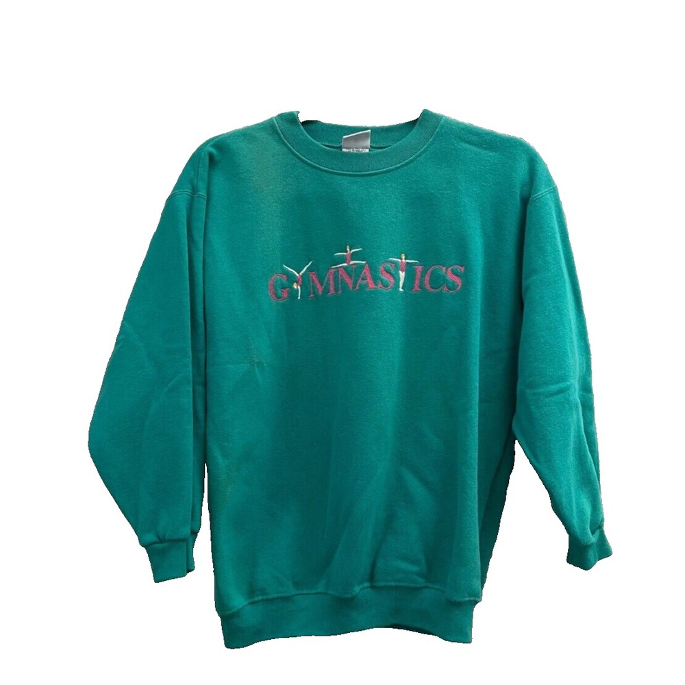 VTG Kelly's Kids Gymnastics Sweatshirt Women's XL 14-16 Fleece Embroidered USA